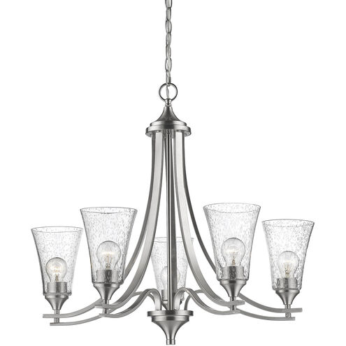 Natalie 5 Light 27.75 inch Satin Nickel Chandelier Ceiling Light